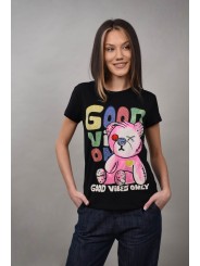 Tricou good vibe only strasuri Infinite