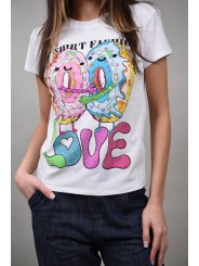 Tricou donuts cu aplicatii strasuri Amaranta