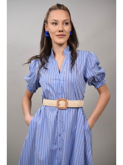 Rochie midi tip camasa cu maneca scurta Zeffiretto