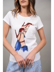 Tricou imprimeu pantof Arnara