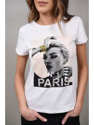 Tricou cu imprimeu lady Paris