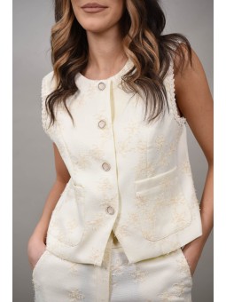 Vesta in stil formal cu nasturi Capri