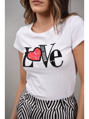 Tricou imprimeu Love Monte Cervino