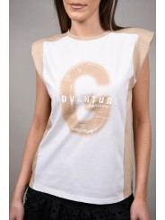 Tricou cu pernite la umar Gioia