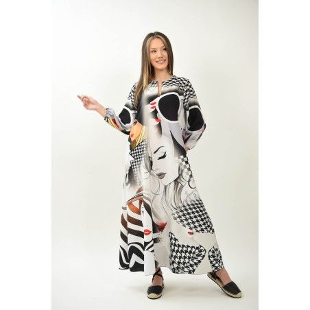 Rochie Esenta Feminină Lunga Cu Buzunare  Și Design Timeless Perfect Lady