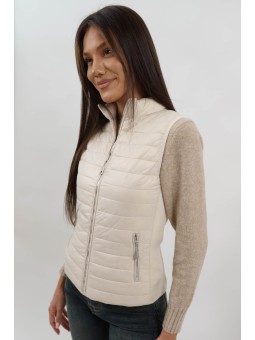 Vestă Scurtă Matlasată cu Buzunare Mareea