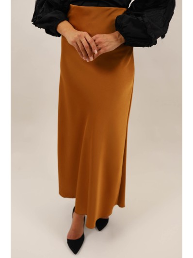 Fustă Lungă Satinată Davide Caramiziu Talie Unica potrivit pentru XS-S-M
