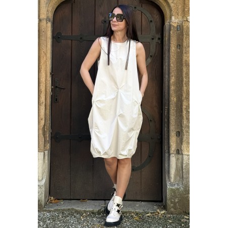 Look minimalist chic pentru femei Rochie Tricot Midi combinată cu Fas